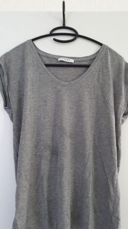 Schönes, glitzriges, grausilbriges T-Shirt Gr.XS