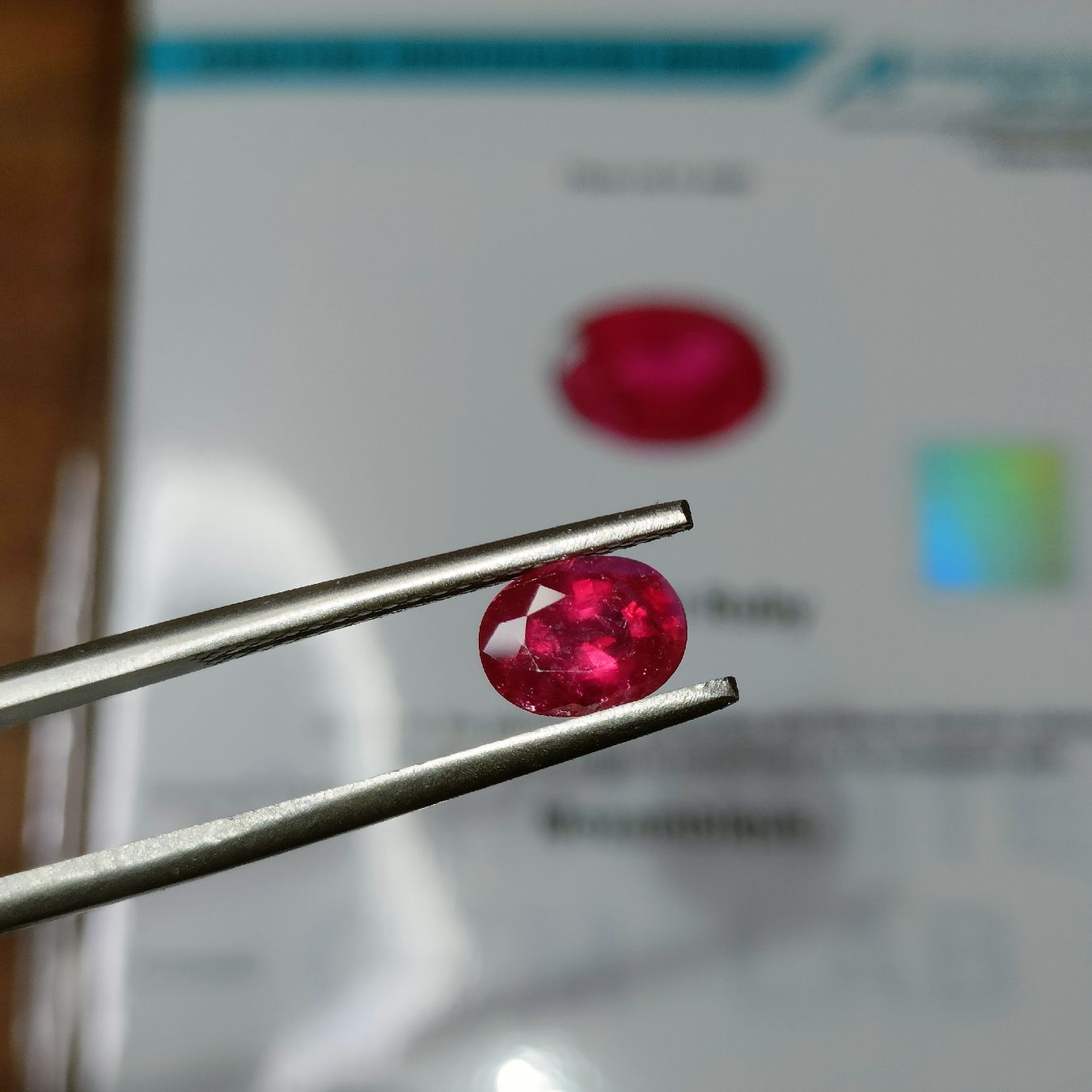 Pietre preziose: 1.70 cts RUBIN RUBY Mosambik mit Zertifikat heated only – Nuovo (secondo la descrizione) da Zell LU venduto da Swiss_Siam_Gem 8