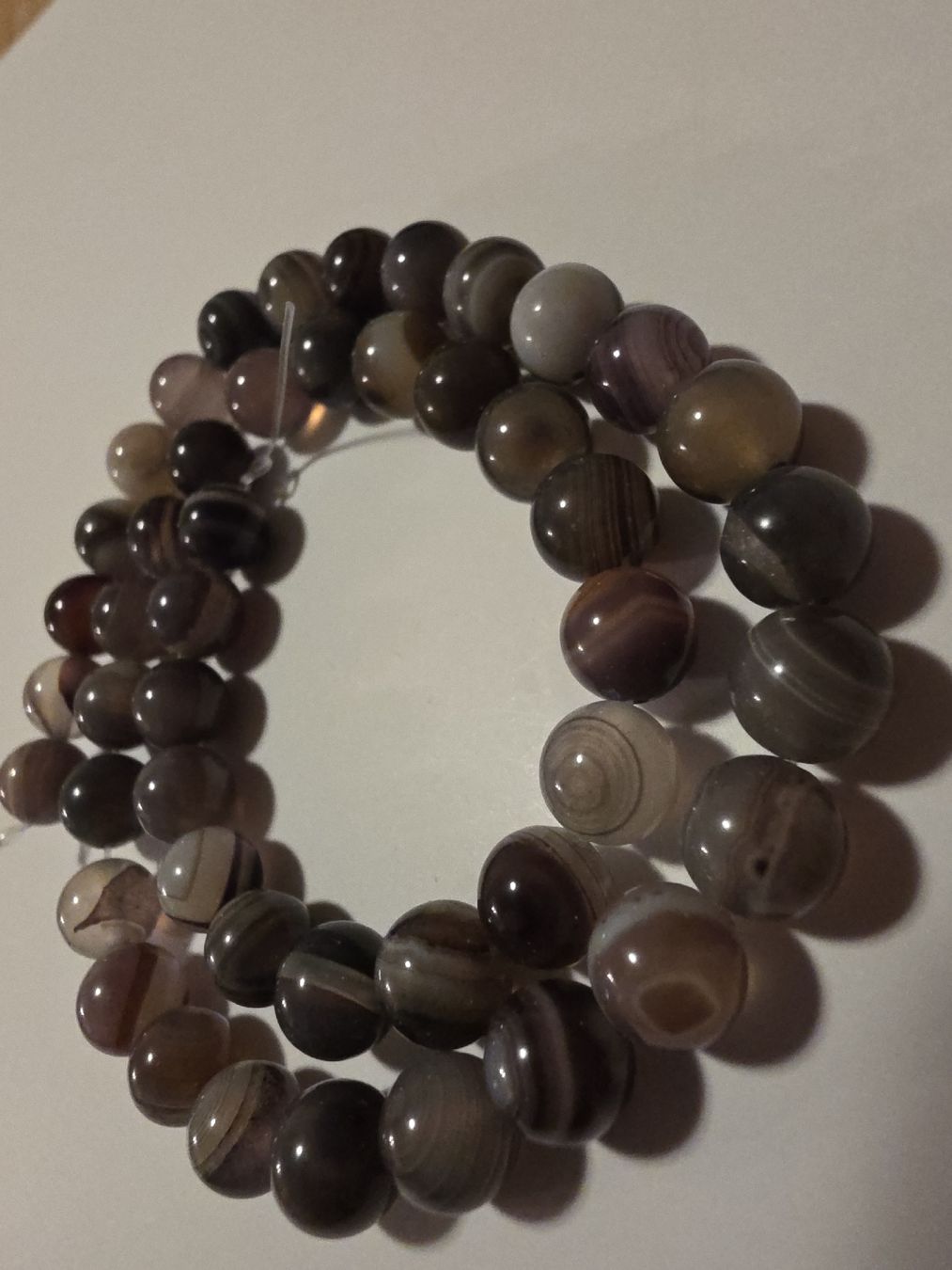 Minerali & Pietre curative: Sardonyx Botswana 8mm. Strang – Nuovo e nell'imballaggio originale da Menziken venduto da Mirager 1
