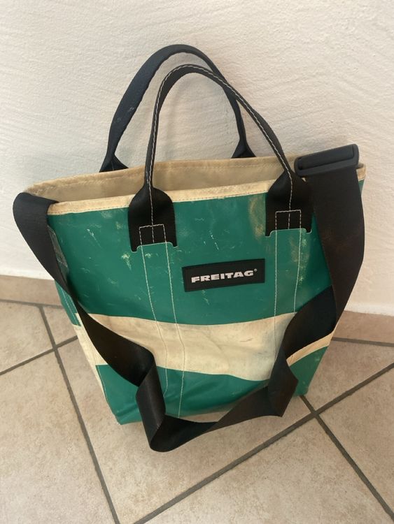 Freitag borsa shopper verde e bianca Come nuova! (D'occasion) à