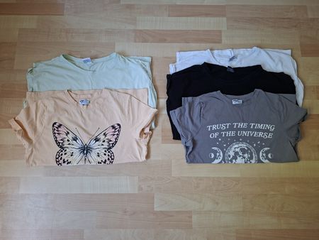 T-Shirts Paket 5-teilig Gr. M/L