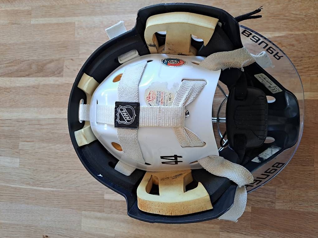 Maschere: Bauer Goalimaske mit Plexi Halsschutz – Usato da Oberburg venduto da Tornados1 2