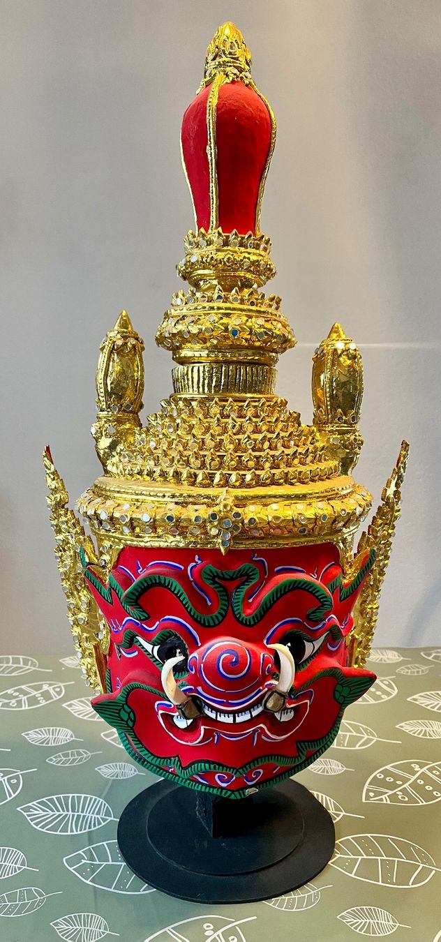 Tutte le decorazioni: Thai Khon Maske Deko / Farbe Rot – Usato da Uffikon venduto da san123day 3