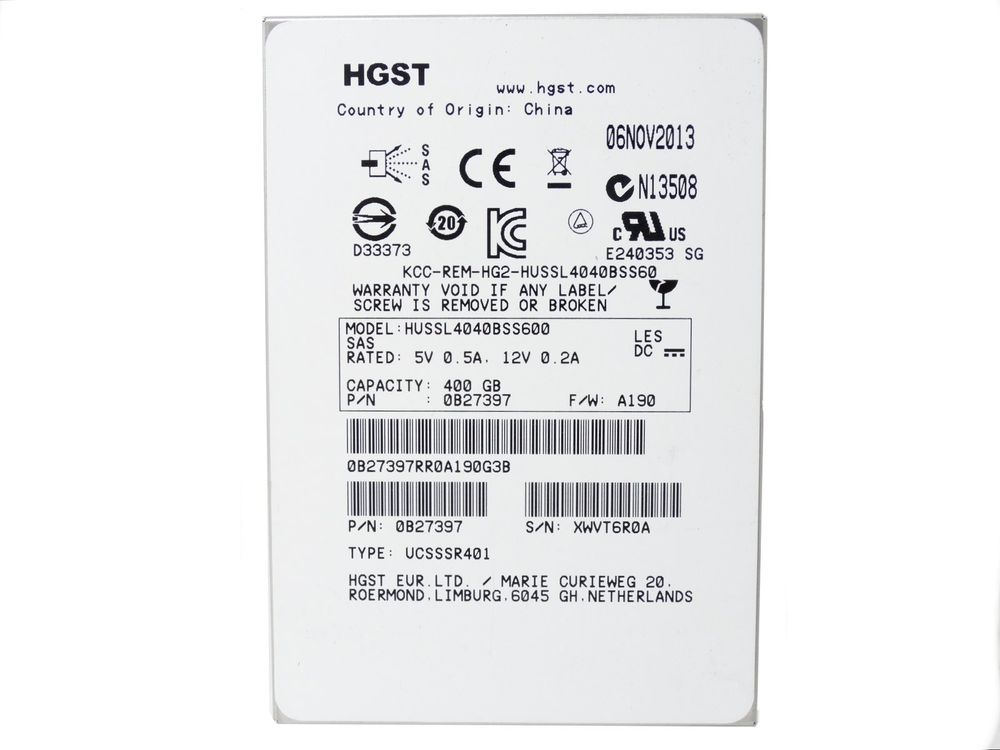 HGST Hitachi 400 GB SAS SSD HUSSL4040BSS600 (Gebraucht) in Bern für CHF ...