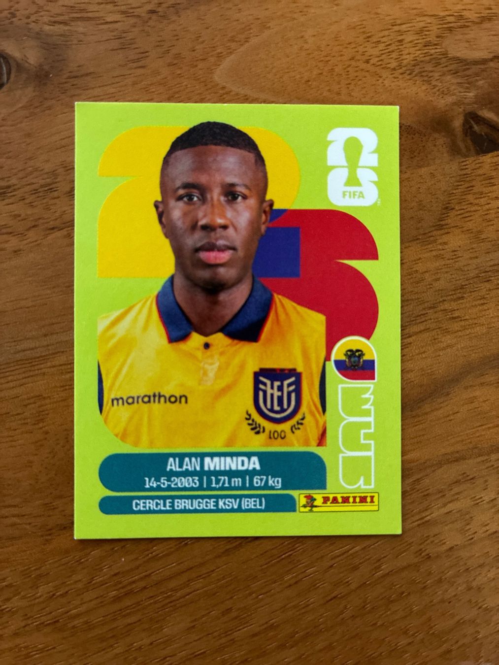 Panini Sammelbilder & Trading cards: FIFA WC 2026 Alan Minda ECU 18 – Neu (gemäss Beschreibung) aus Boll von valoune01