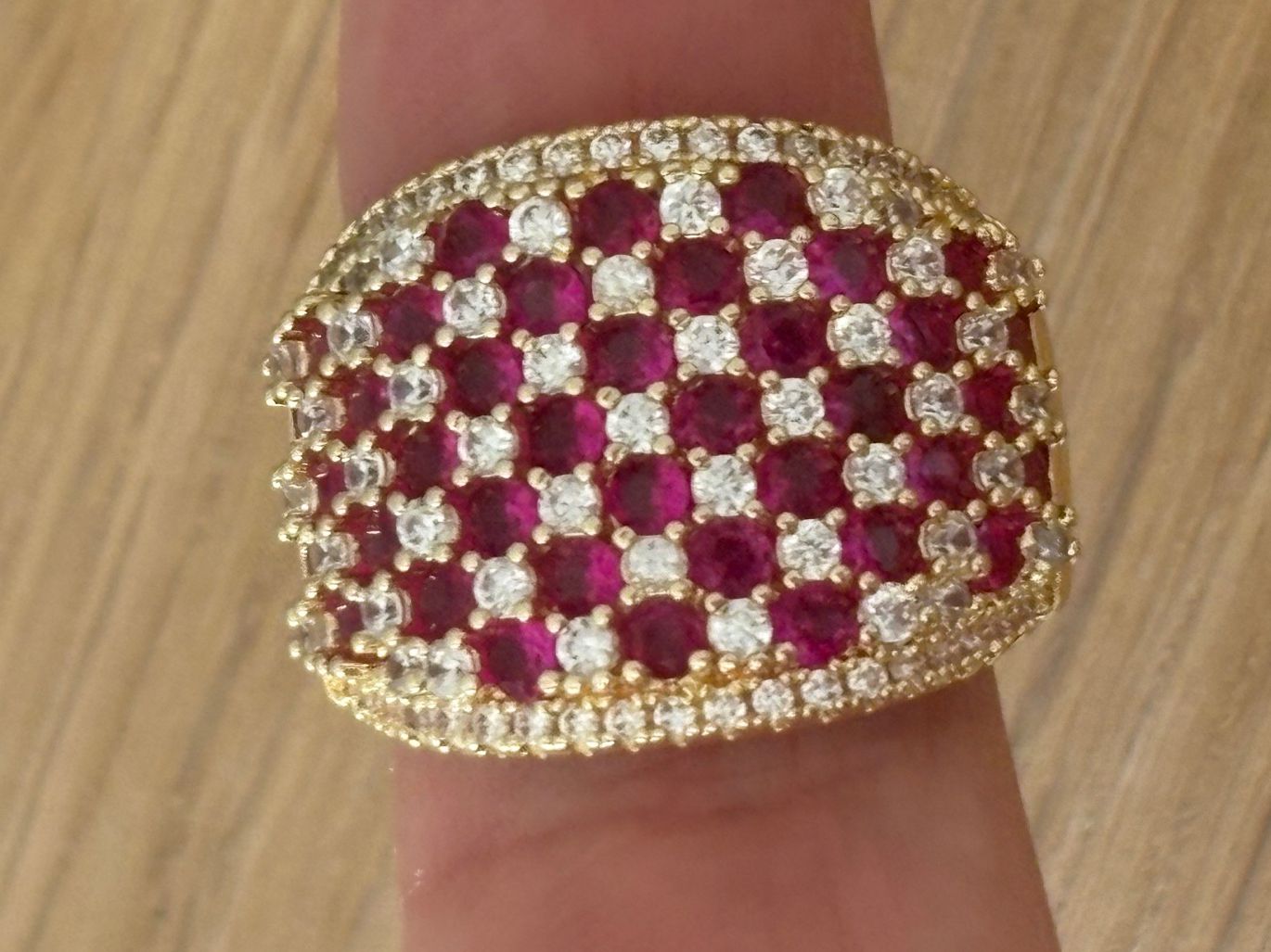 Anelli: Luxus Elegante Gr.19/9 Ring Farbe: Gold/rot – Nuovo (secondo la descrizione) da Biel-Bienne venduto da Roserosse13 5