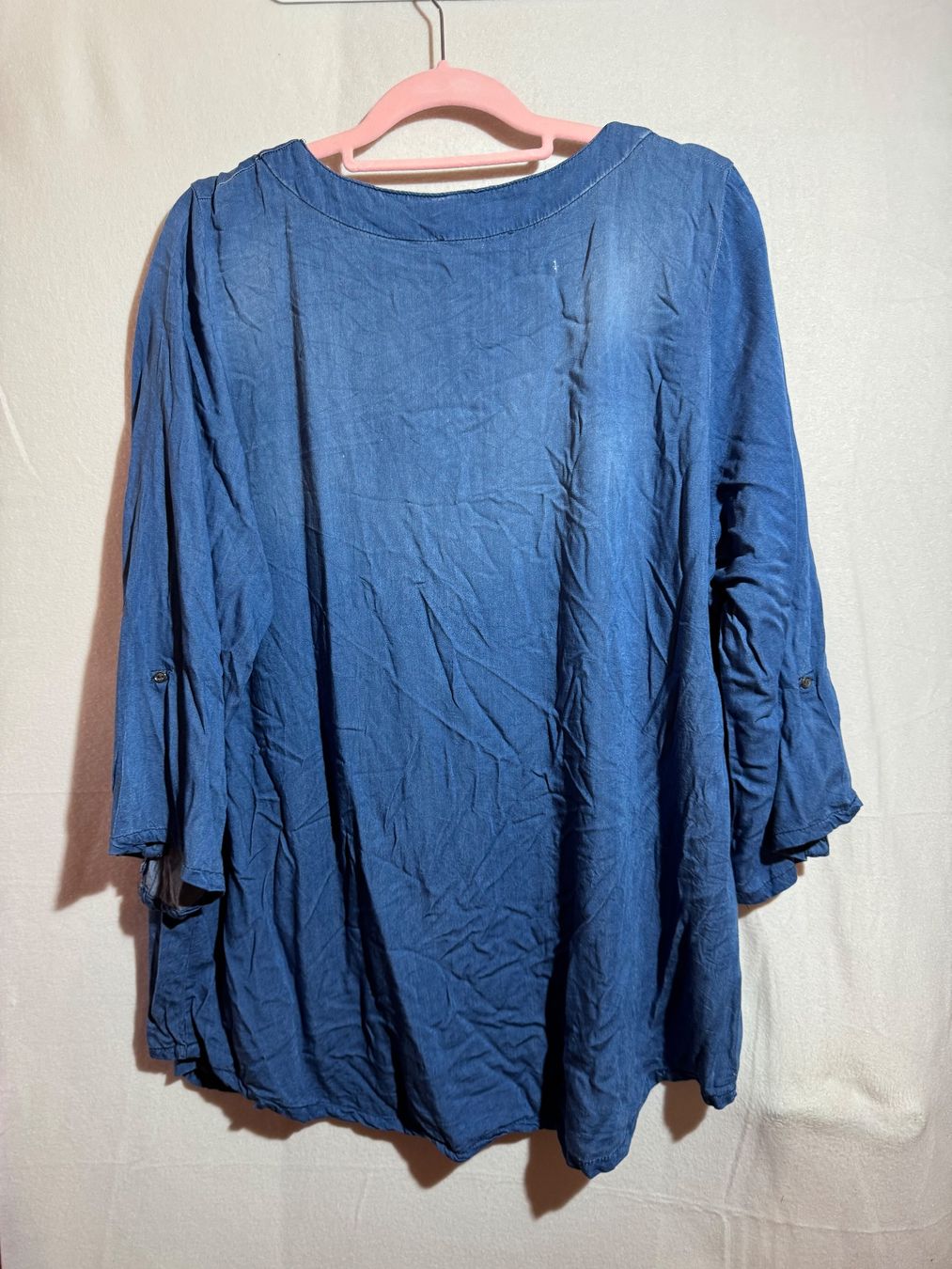 Camicette: Blaue Bluse von JMP Gr. 44 100% Viskose – Usato da Grosswangen venduto da SALE_SALE_SALE 5