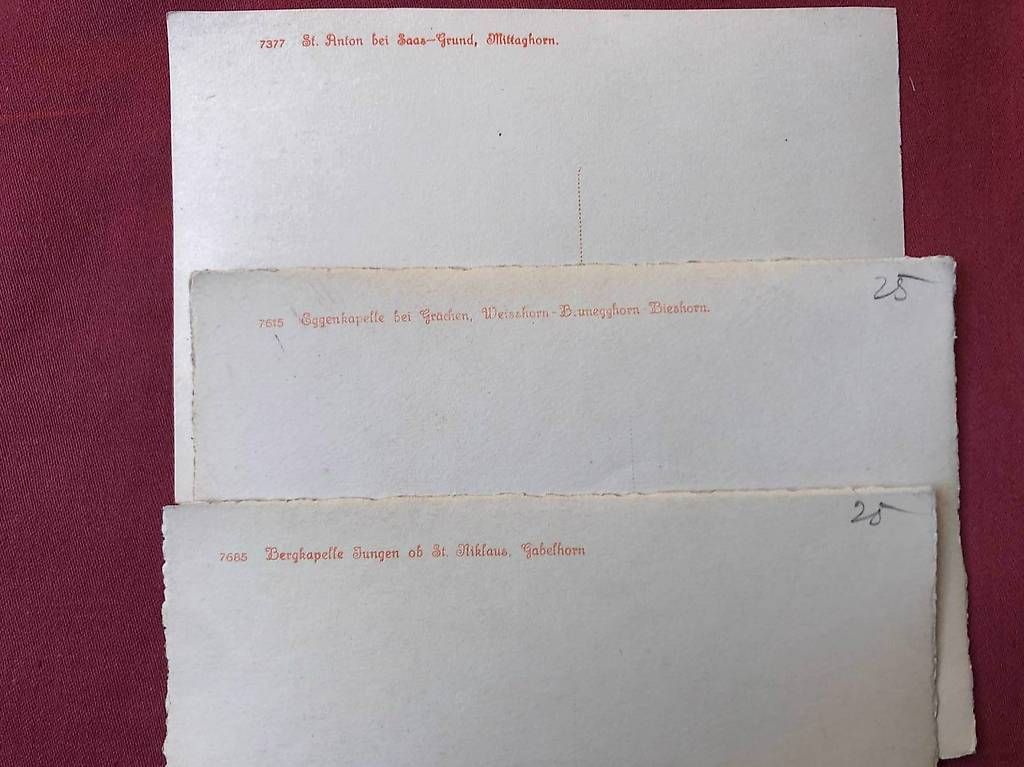 Cartoline postali: Cartes postales chapelles - E. Gyger Adelboden – Usato da Chernex venduto da Nouveaunom 3