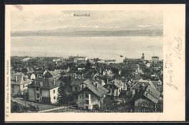 Neuchatel, Totalansicht mit Wasserblick 