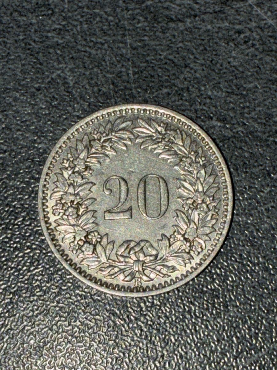 Tutti le monete: Nr. 57: 20 Rappen, schweizer Franken, 1925 – Usato da Burgdorf venduto da Yakari5165 1