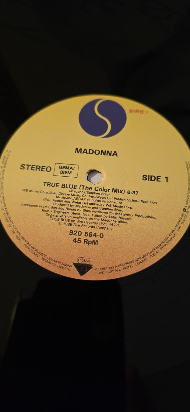 Dischi in vinile: Madonna True Blue 1986 Maxi single Nm – Usato da Yvonand venduto da RF-VINYL 2
