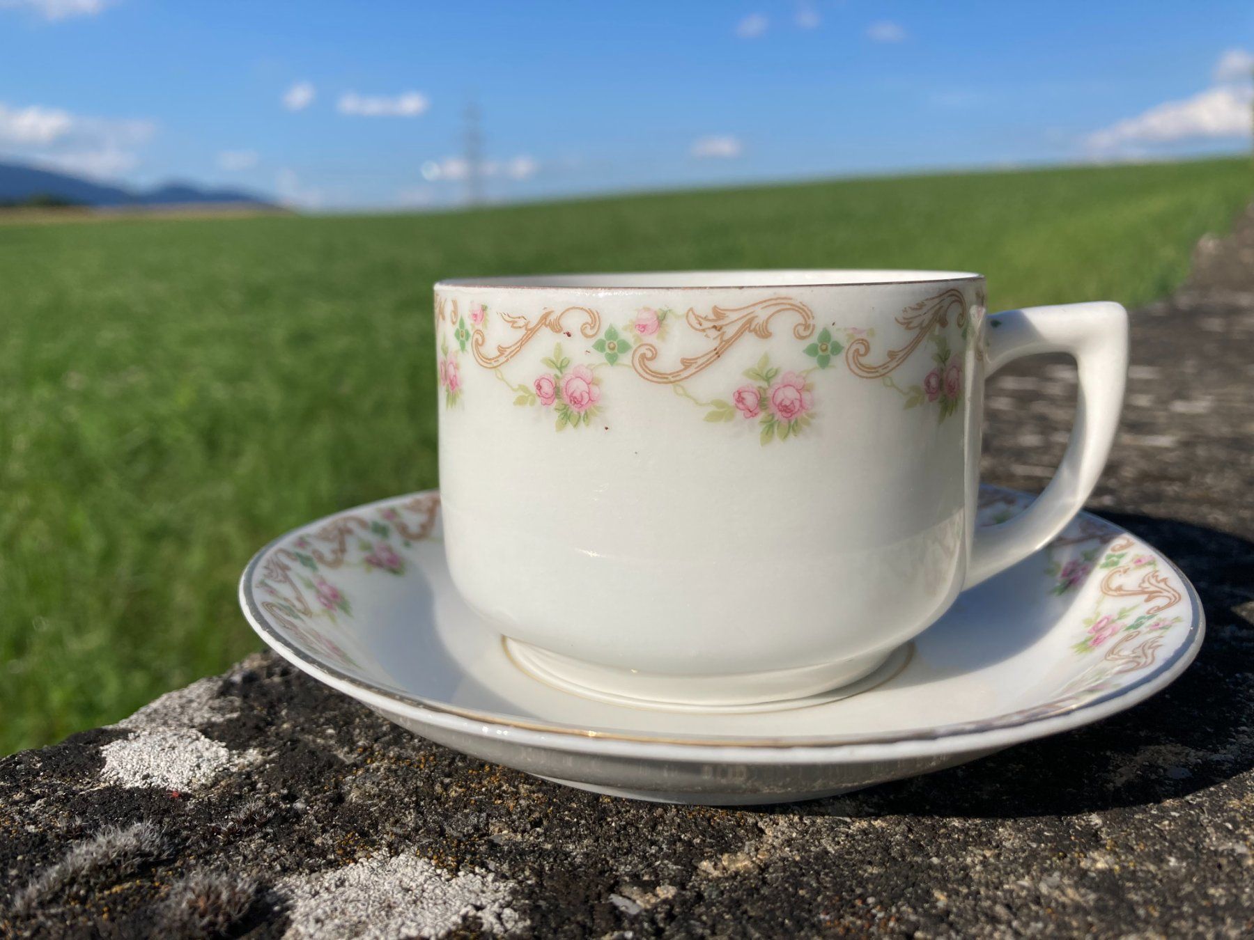 Tazze: ANTIKE  TASSE  MIT UNTERTASSE handbemalt – Usato da Subingen venduto da ArtBead