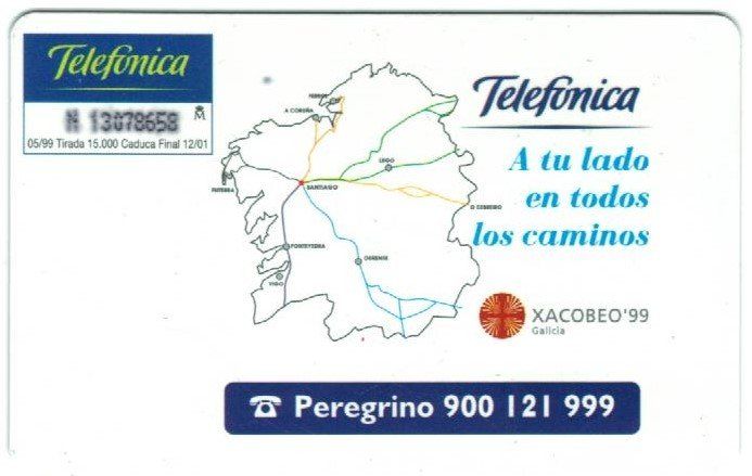 Schede telefoniche: Privat Telefonkarte Spanien Jakobsweg – Usato da Zürich venduto da Tolima194 1
