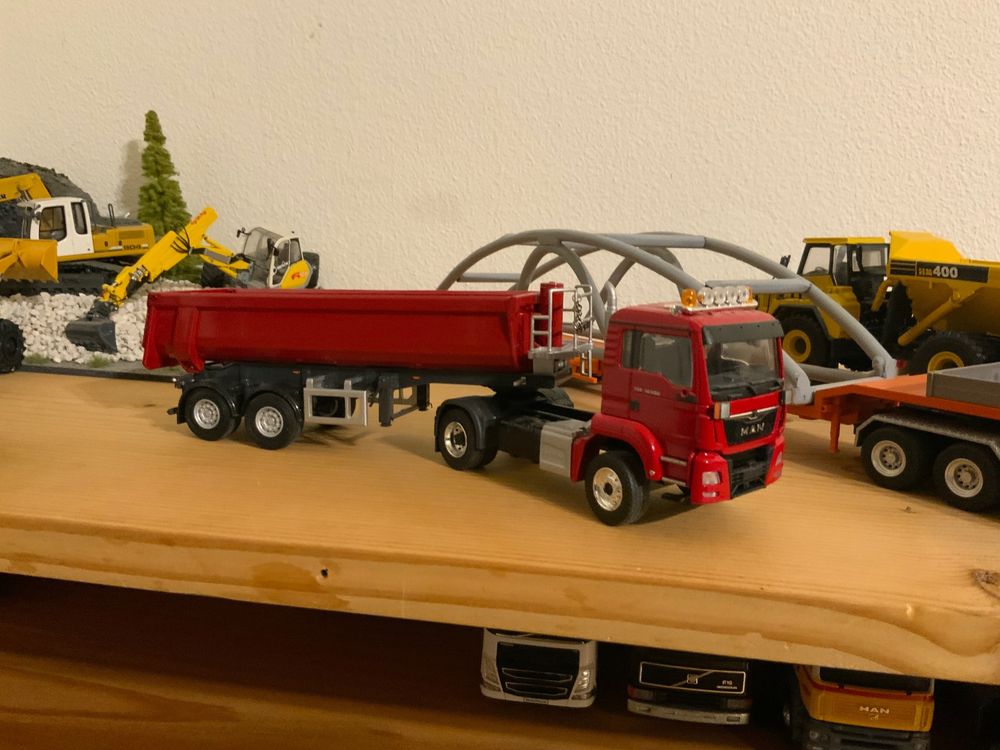 Miniature MAN F2000 Kipper - Conrad 6174/01, Neuf Sous Boîte