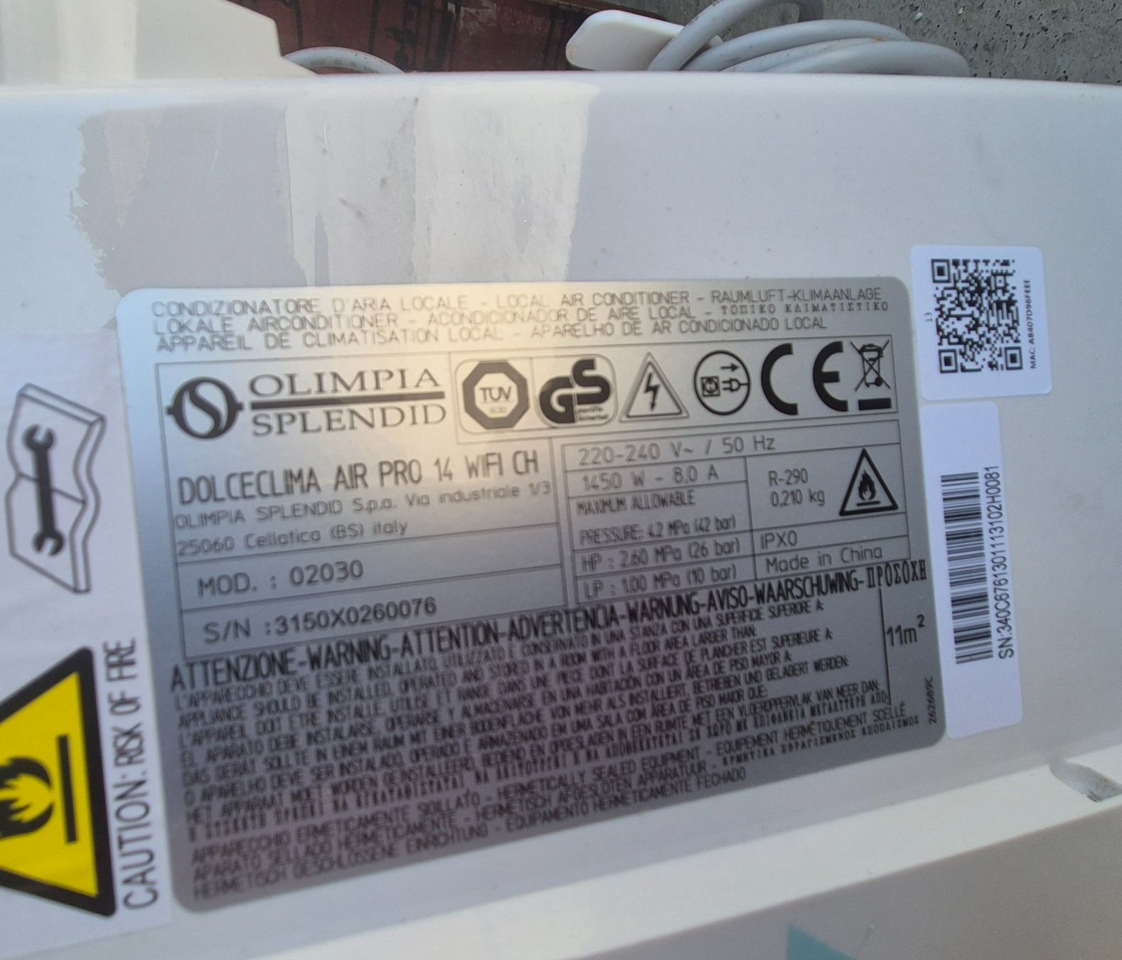 Condizionatori: Olimpia DOLCE CLIMA AIR PRO 14 HP WIFI – Nuovo (secondo la descrizione) da Essertes venduto da onezoneplay 3