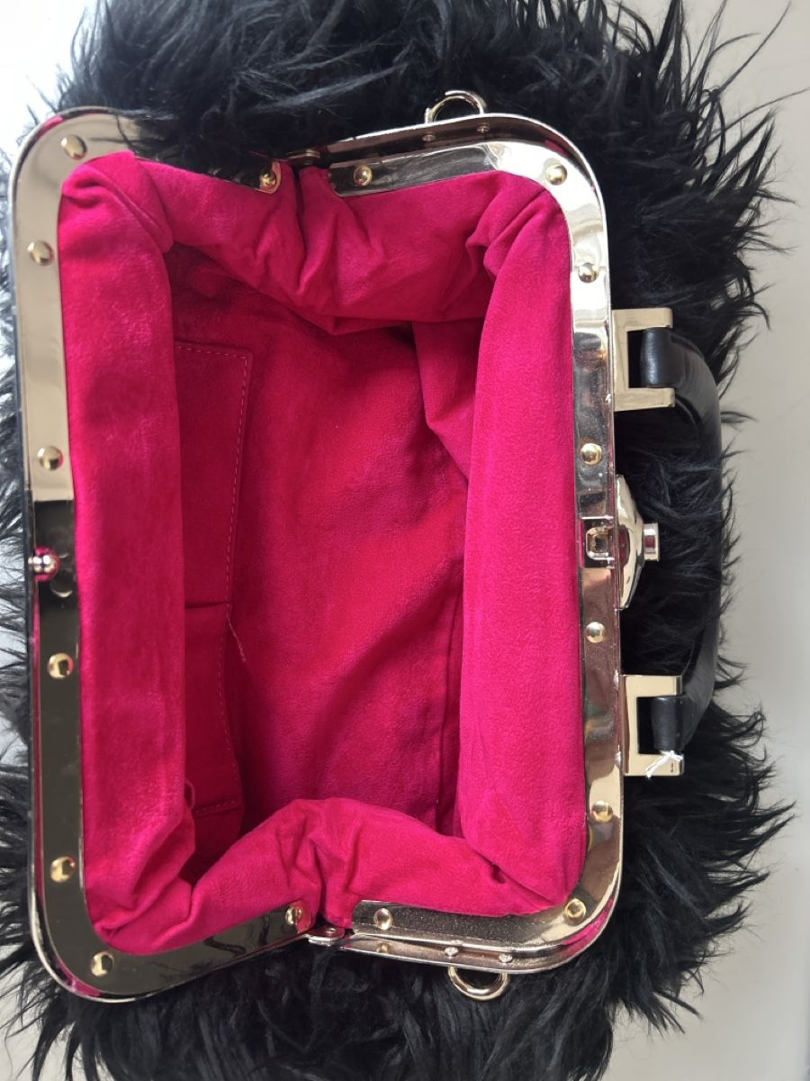 Borse da donna: Fake Fur Tasche Handtasche schwarz – Usato da Herisau venduto da Renee30 3