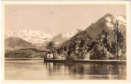 THJUNERSEE mit NIESEN & Blüemlialp (im Sommer) ca. 1925 (BE)