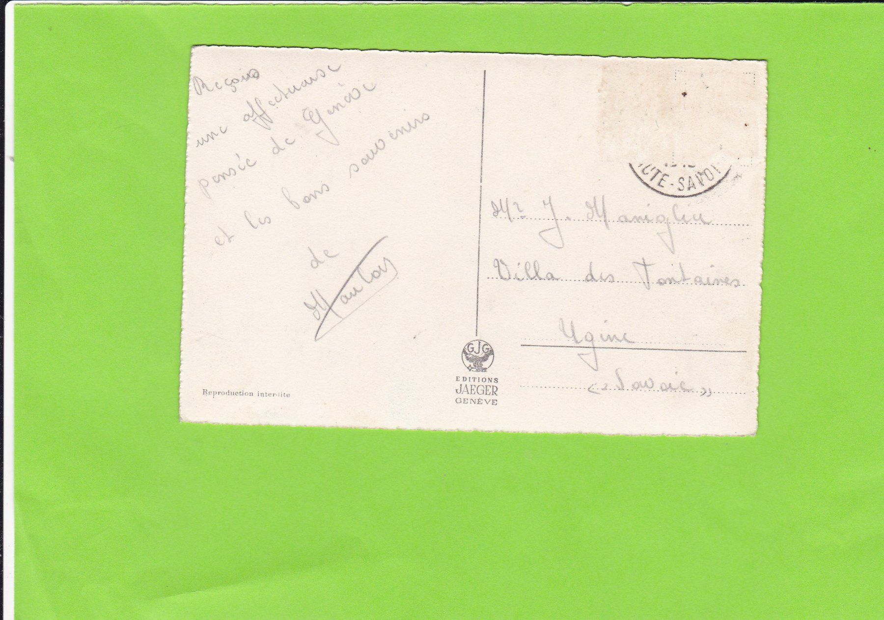 Ansichtskarten: Genève-Pont du Mont Blanc-Oldtimer-belebt – Gebraucht aus St. Peterzell von neckertal 1