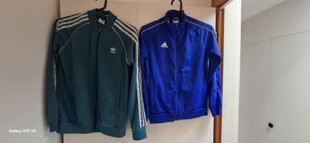 Veste de sport Adidas lot 2 pièces vert et bleu 