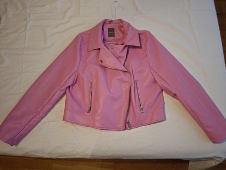 Primark Kunstlederjacke rosa Grösse 44 guter Zustand