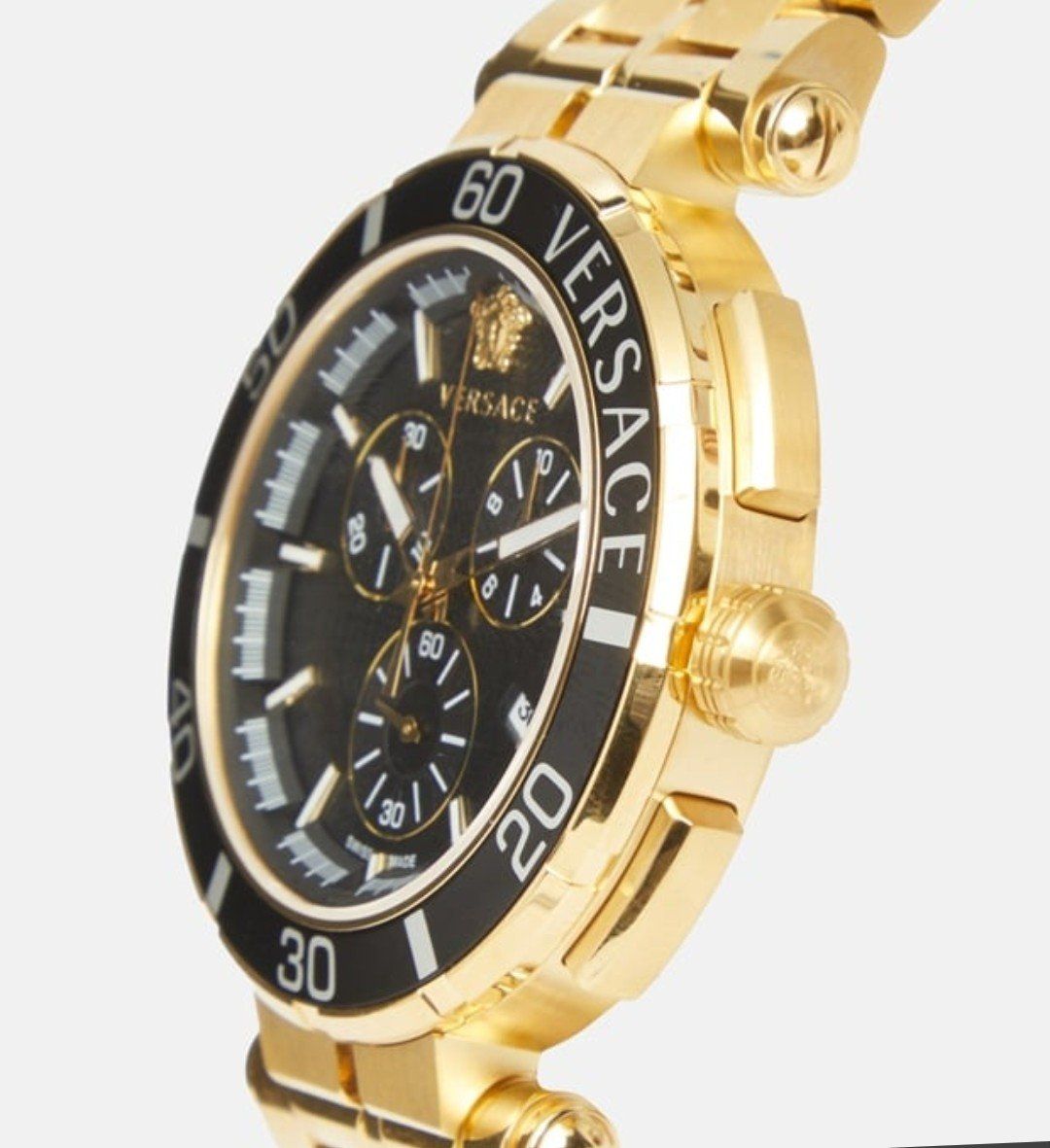 Versace Orologi: Goldene Versace Uhr Chronograph – Nuovo e nell'imballaggio originale da Scherz venduto da lacoste30 1