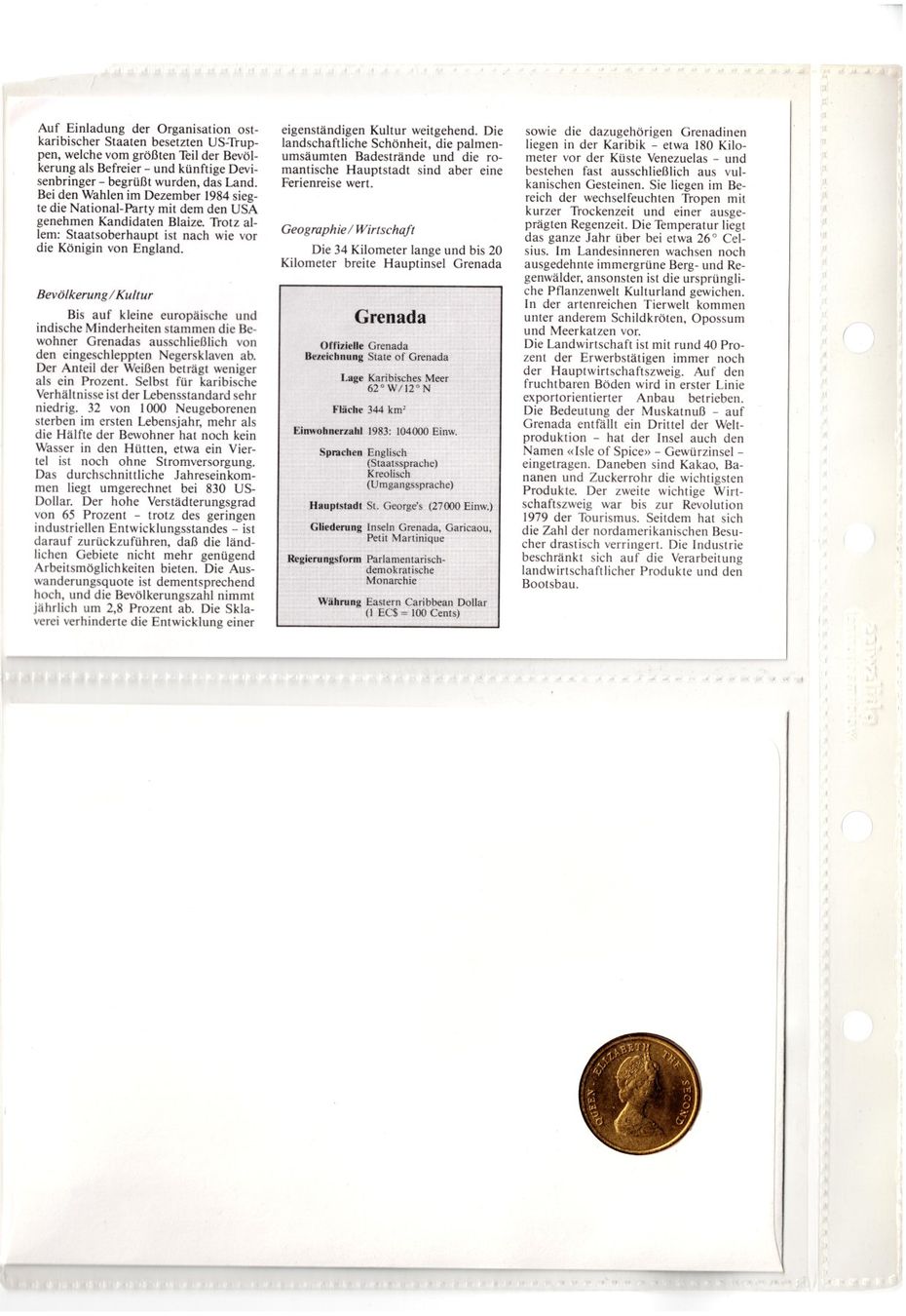 Alle Münzen: Grenada_1985_Münzbrief mit Beschreibung – Gebraucht aus Hombrechtikon von Fraese01 3