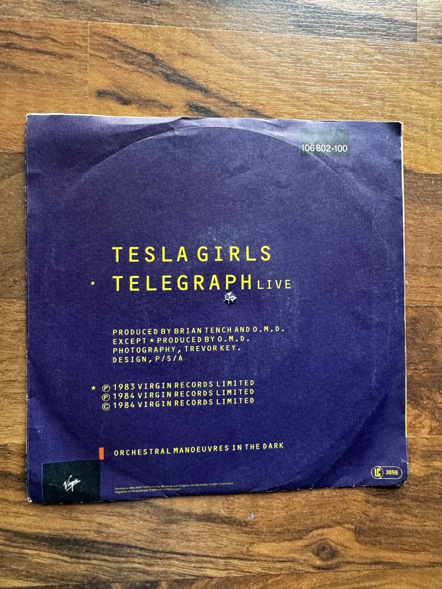 Vinyles: O.M.D. - Tesla Girls - 7" Single - 80s – D'occasion à Rorbas par BlackstarRecords 1