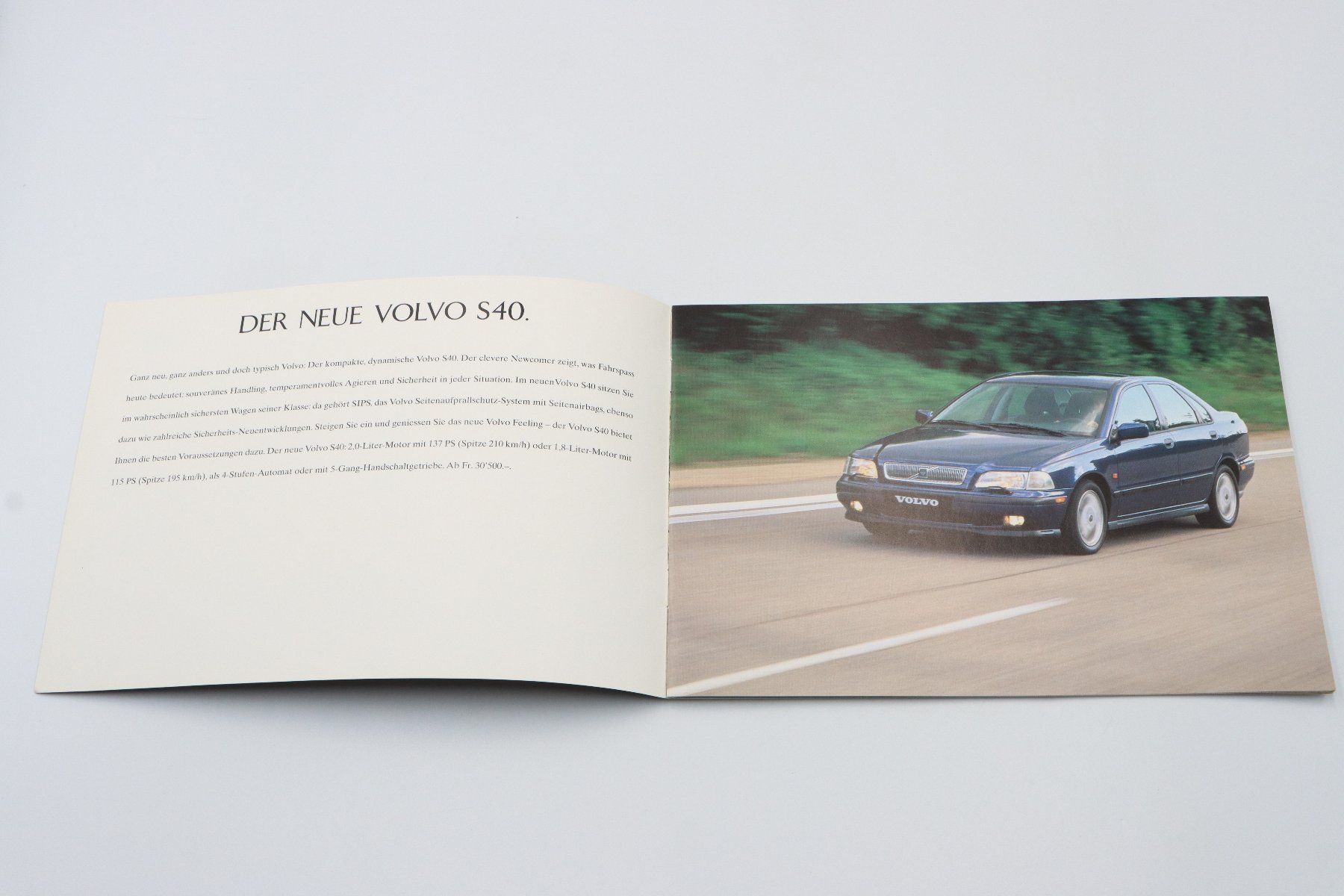 Volvo Documenti: Volvo S40 Premiere 1996 Prospekt – Usato da Bühl b.Aarberg venduto da Collectorpassions 3