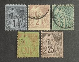 Französische Kolonie 1881-86, LOT gestempelt