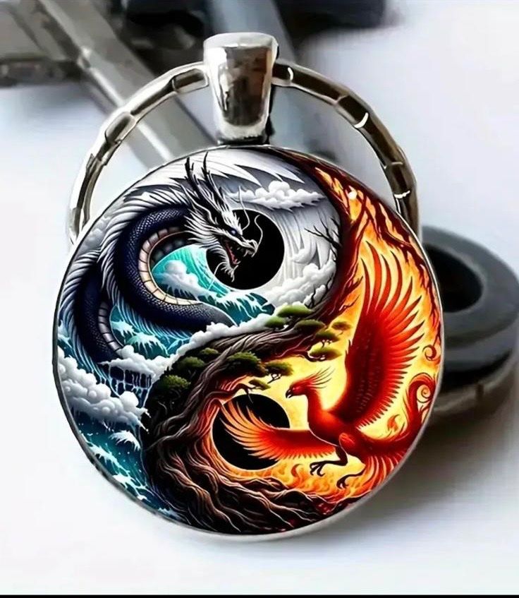 Porte-clés: Schlüsselanhänger Ying Yang Drachen – Neuf avec emballage d'origine à Teufenthal AG par MeineSchatztruhe