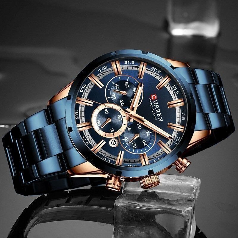 Orologi: ✅ Herren Quarzuhr Chronograph mit Datum – Nuovo e nell'imballaggio originale da Wittenbach venduto da ChinaSeidenstrasse 1