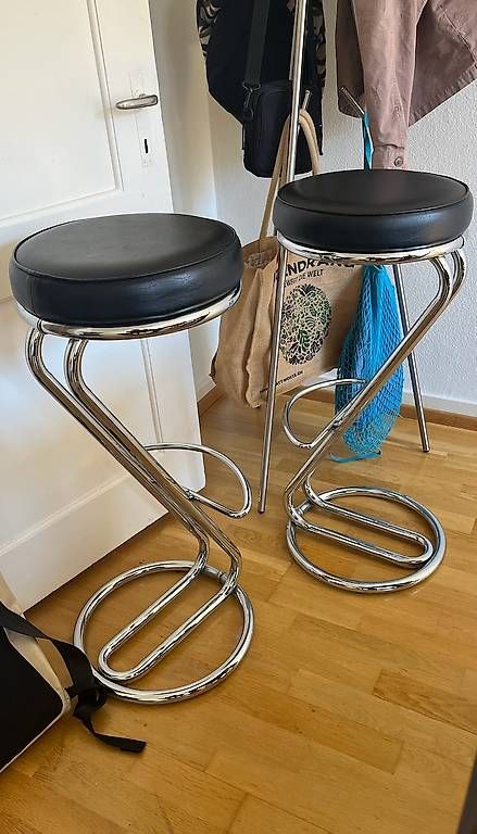 Sgabelli: 2x Barhocker, schwarz/metall – Usato da Zürich venduto da luk_8j6p