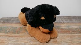 Plüschtier Kuscheltier Hund mittelgross braun schwarz