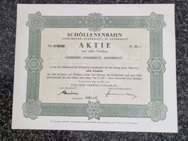 Schöllenenbahn - Aktie CHF 10 - extrem rar!