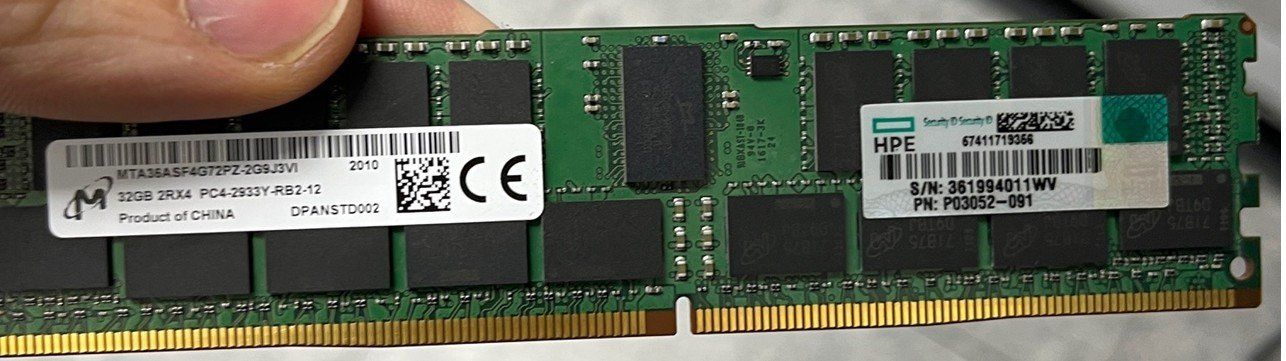 Hewlett Packard Server: HPE P03052-091 32GB DDR4 PC4 2933 ECC RDIMM – Usato da Bettwil venduto da man_kys8