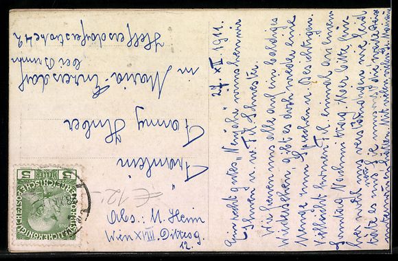 Ansichtskarten: Heimkehr der Postkutsche der k.k. Eilpos – Gebraucht aus Berlin von bartko-reher 1