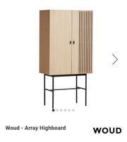 Woud Array Highboard Buche schwarz Metall neu