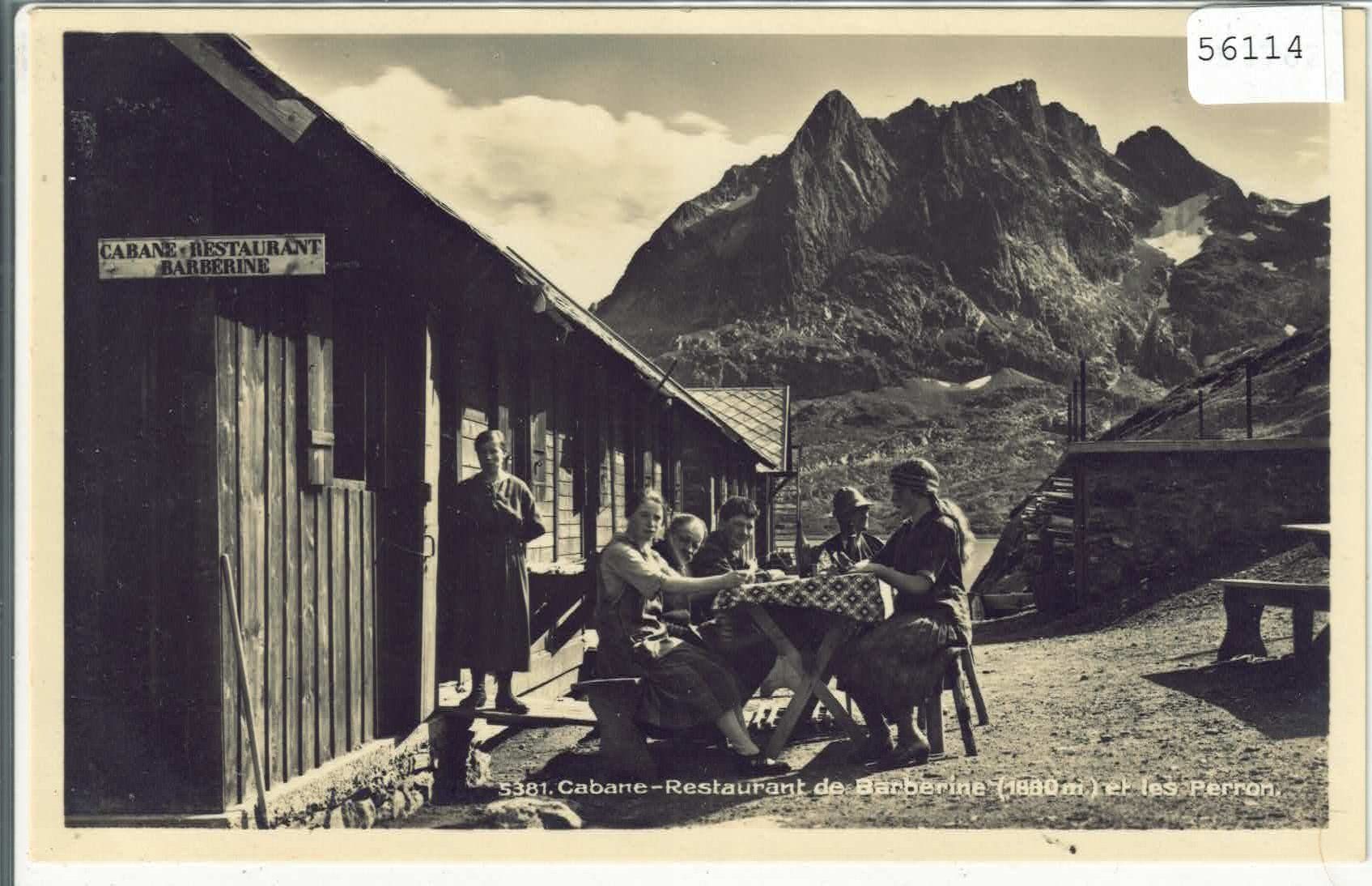 Cartoline postali: Cabane-Restaurant de Barberine et les Perron - animee – Usato da Ettingen venduto da Kartenplanet