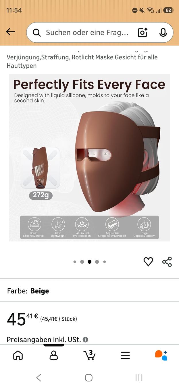 Protezione per viso e udito: LED Gesichtsmaske – Usato da Rorbas venduto da Diana_279 3