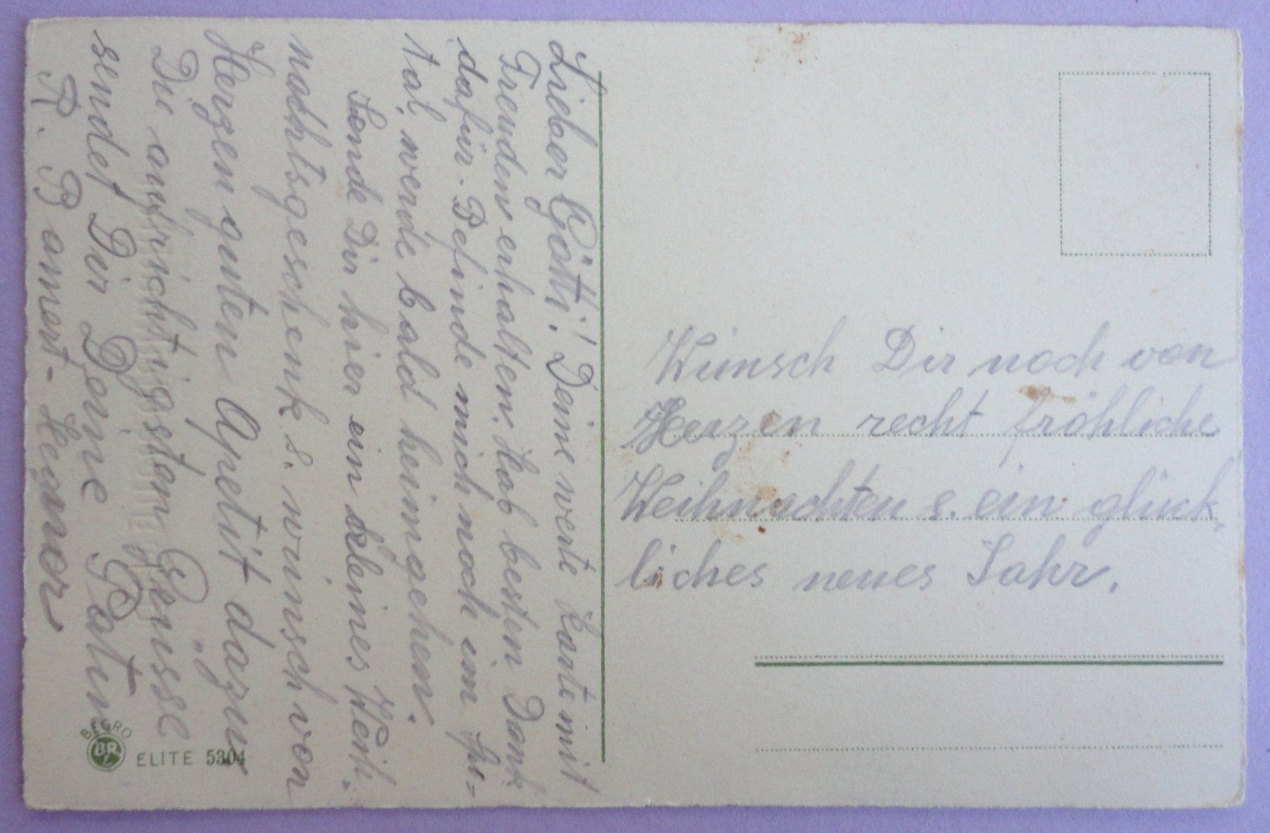 Cartoline postali: Gesegnete Weinhachten – Difettoso da Fétigny venduto da Billy2miny 1