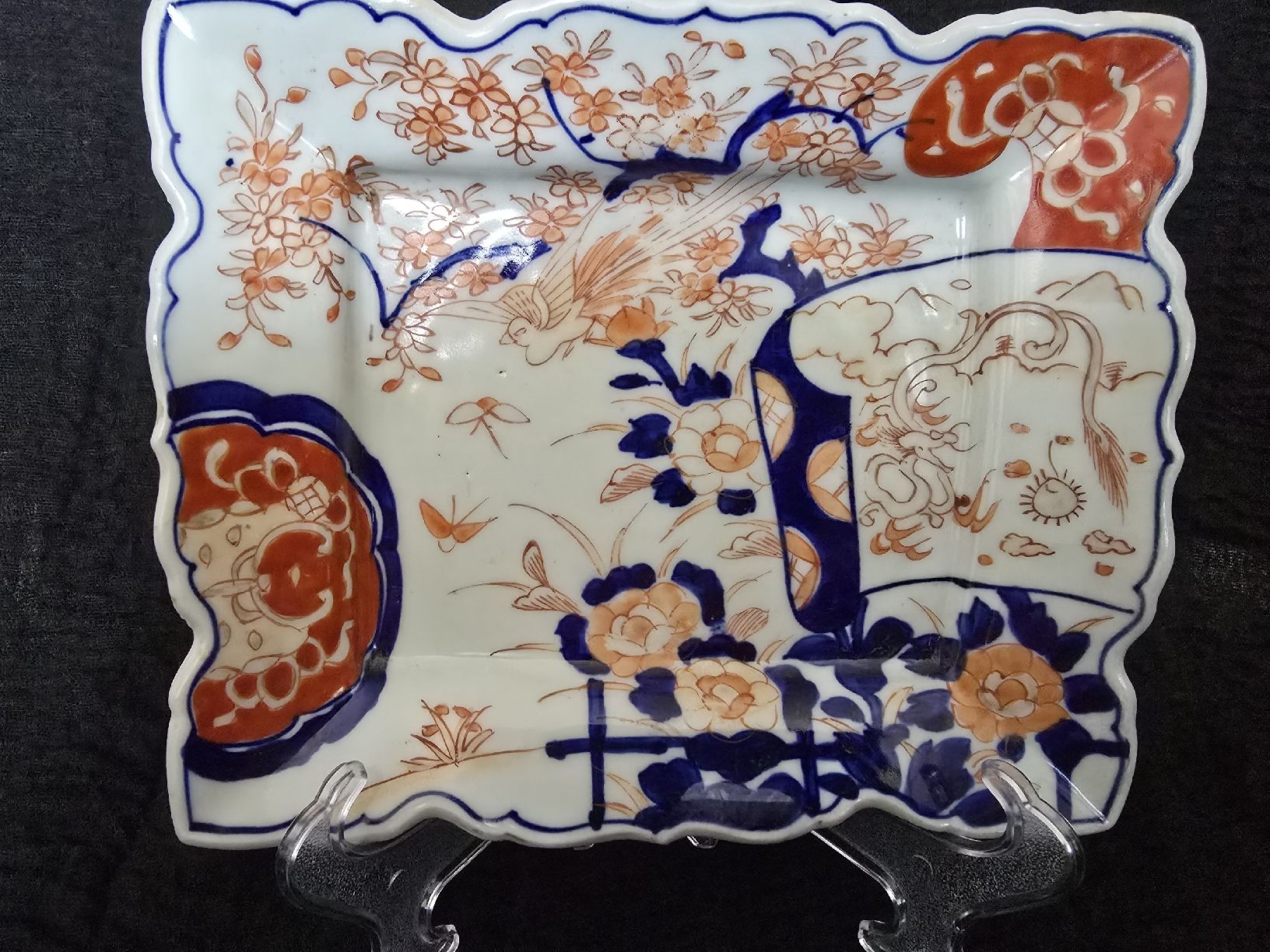 Piatti di portata: Plat rectangulaire Imari japonais XIXe  – Usato da Satigny venduto da Baazarbaron 1