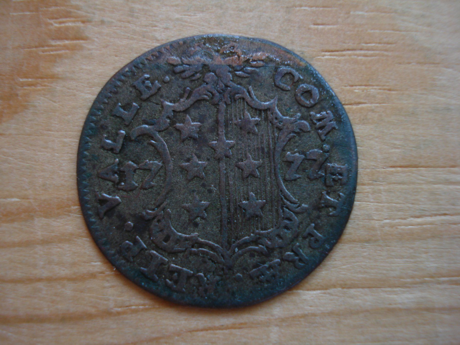 Alle Münzen: (P2) Wallis 1 Batzen 1777 – Gebraucht aus Erlach von Net-Coins
