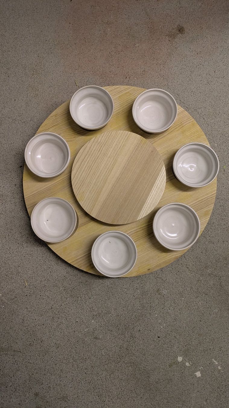 Piatti: Drehteller holz mit 7 Schalen – Usato da Birsfelden venduto da f.uno92