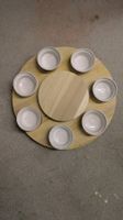 Drehteller holz mit 7 Schalen