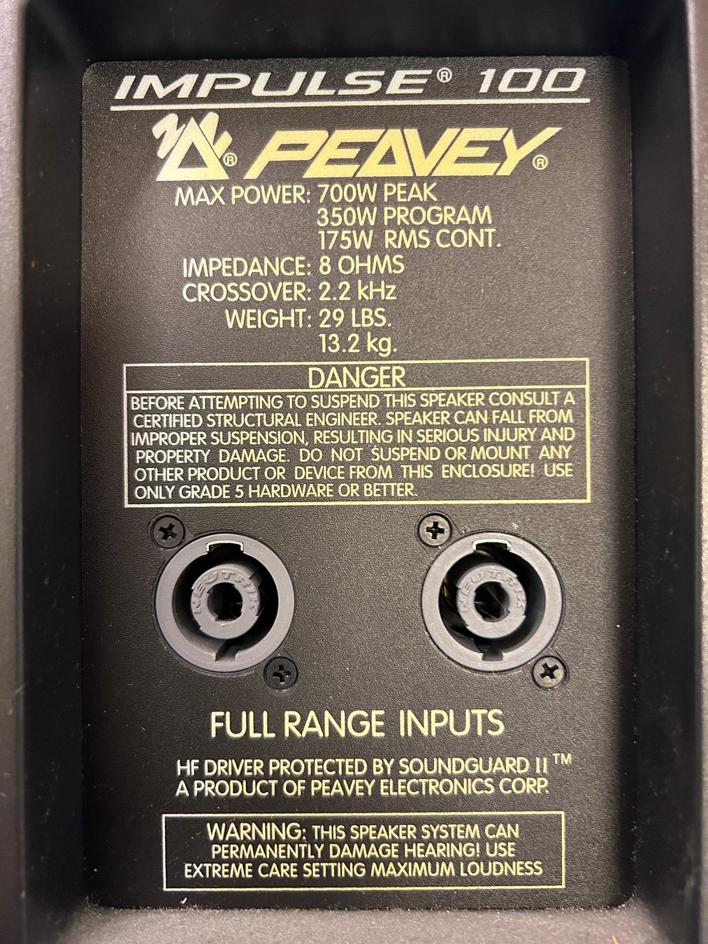 Peavey Lautsprecher: 2 Peavey Impulse 100 Full Range Passivboxen – Gebraucht aus Schänis von Federifiddler 2