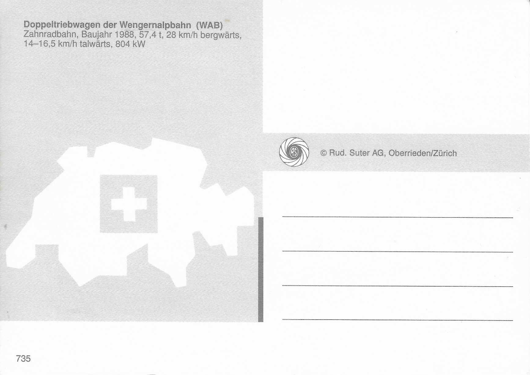 Cartoline postali: Doppeltriebwagen der Wengernalpbahn – Nuovo (secondo la descrizione) da Rothrist venduto da Stranglehold 1