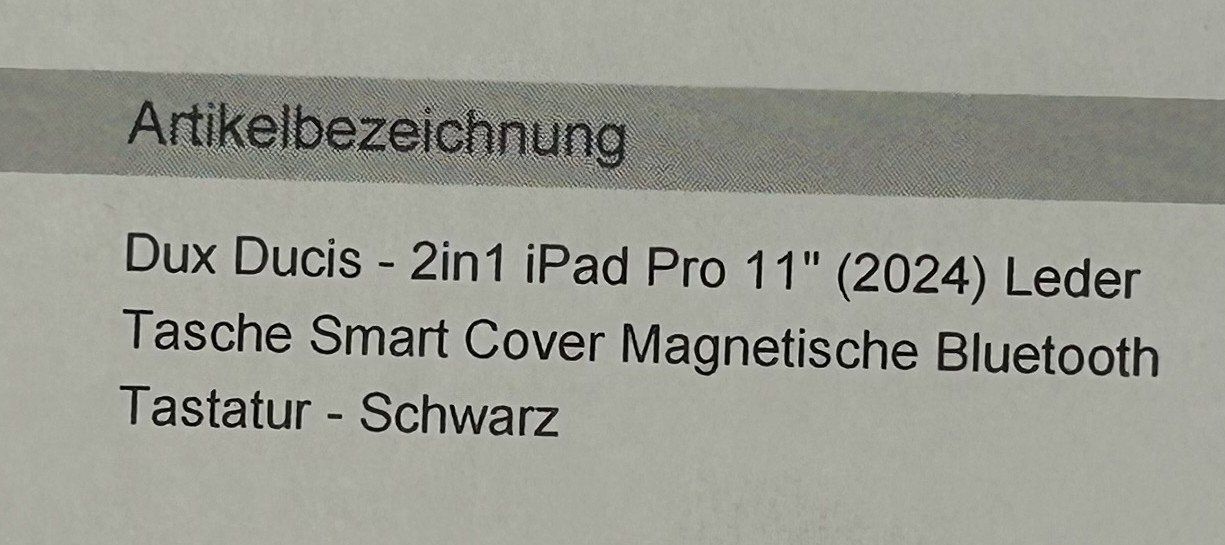 Tastiere: Tastatur zu I Pad Pro – Nuovo (secondo la descrizione) da Thunstetten venduto da Chnuschti18 1