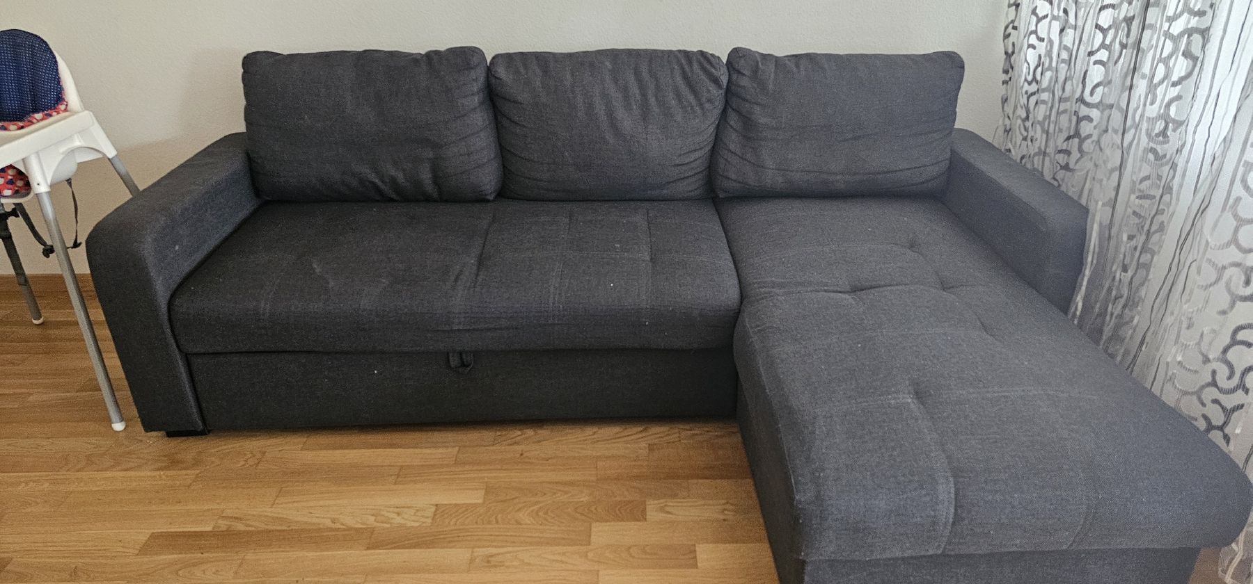 Divani: Canapé d'angle anthracite, convertible – Usato da Lausanne venduto da van_2pxc 2