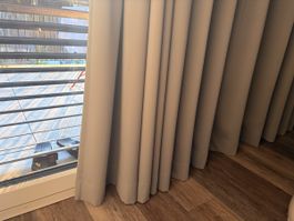 Curtains grey light blocking ready made