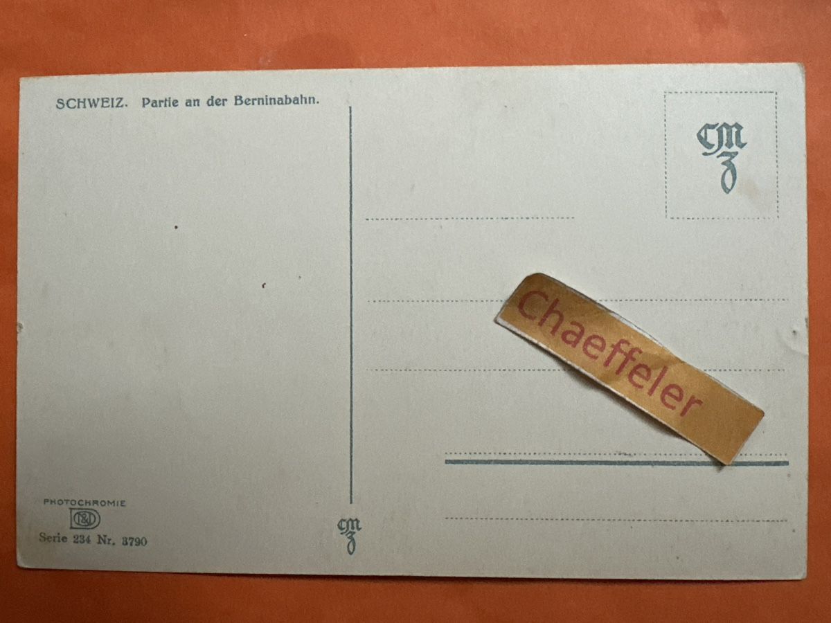 Cartoline postali: Schweiz Partie an der Berninabahn. – Usato da Zürich venduto da Chaeffeler 1